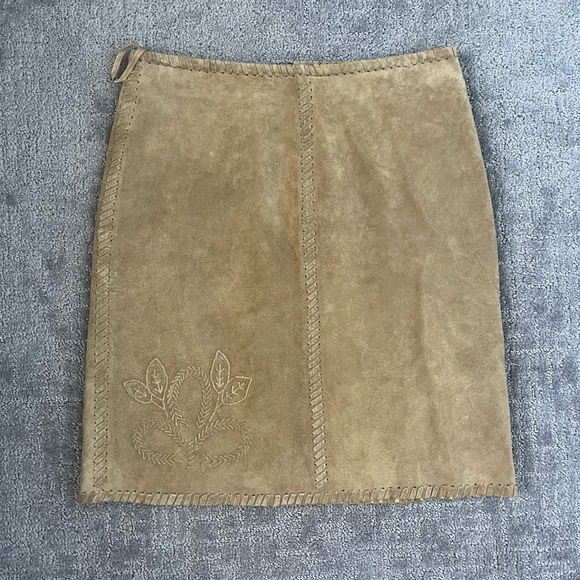 Wilson’s Leather Pelle Studio Woven Trim Mini Skirt - Picture 1 of 7
